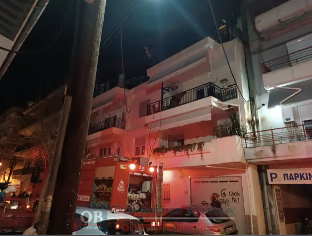 Πυρκαγιά σε τριώροφη πολυκατοικία επί της οδού Τραπεζούντος στην Κατερίνη